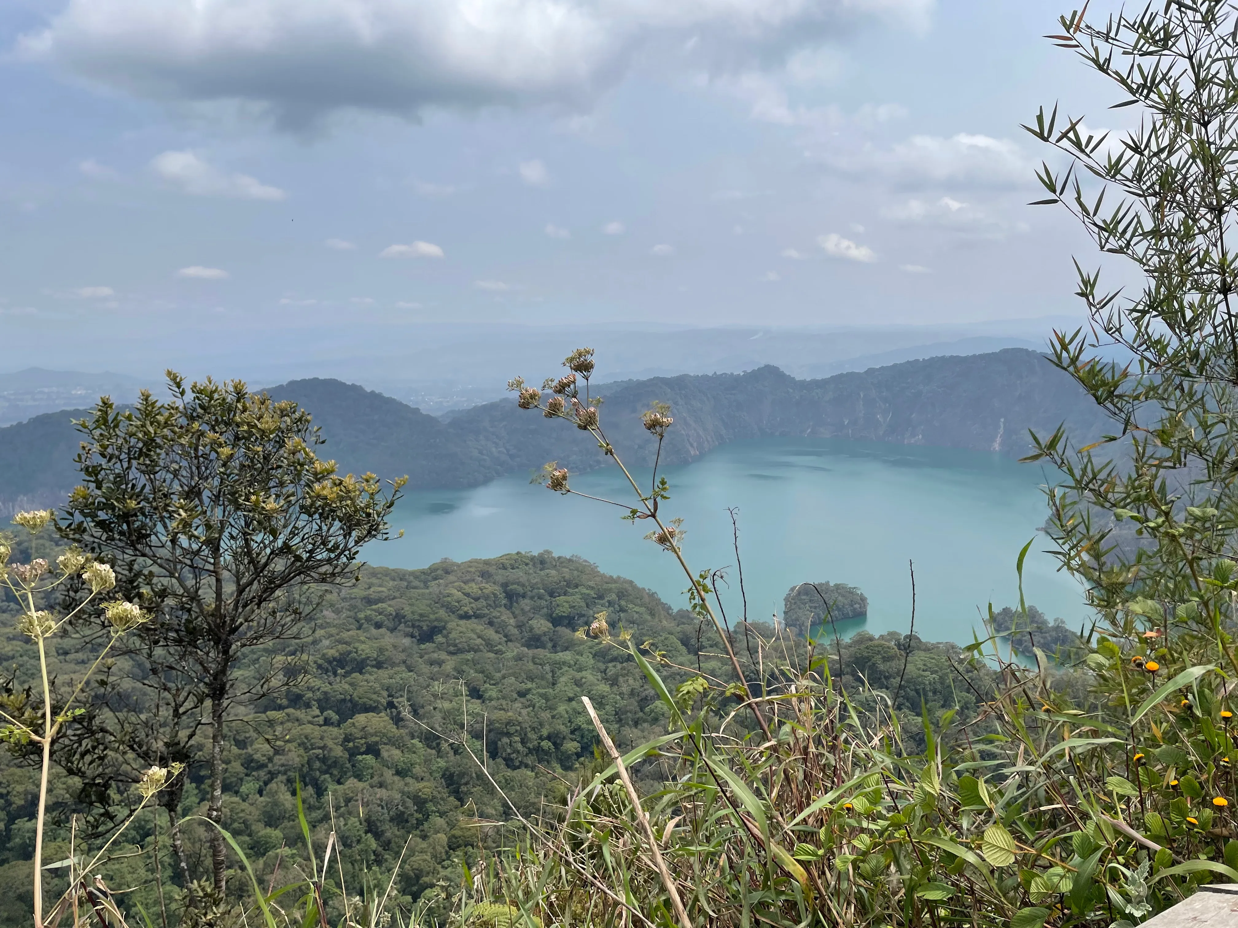 Lake Ngozi viewed from the volcanic crater rim