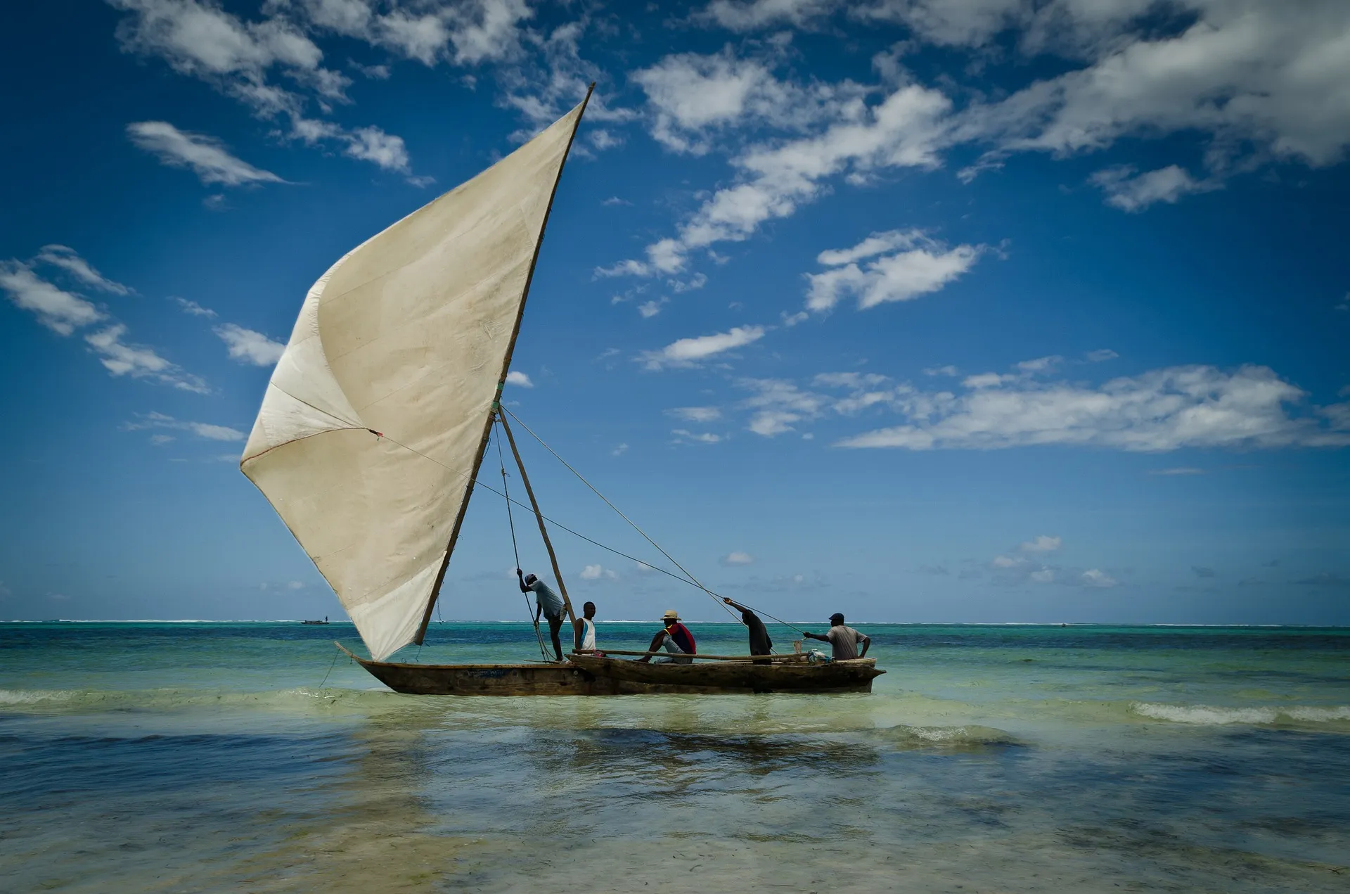 Traditional dhow in Zanzibar